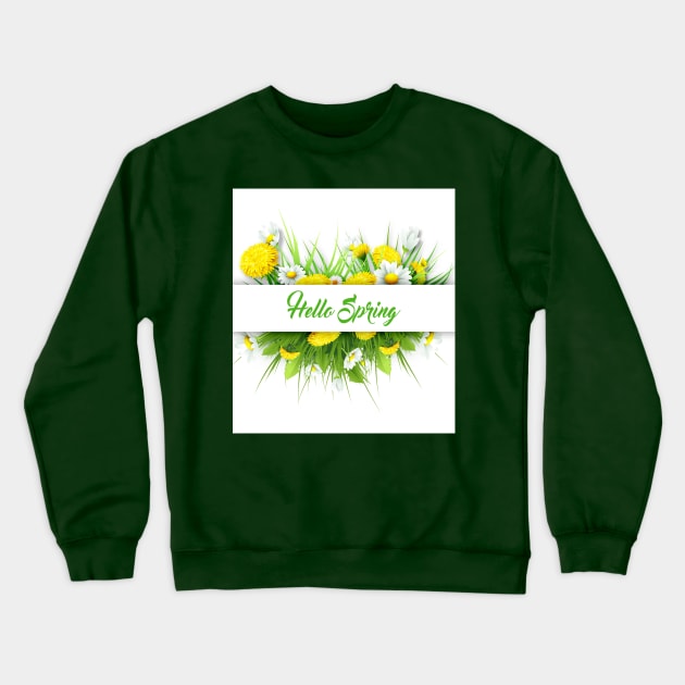 Hallo Spring Crewneck Sweatshirt by Nadashopwien